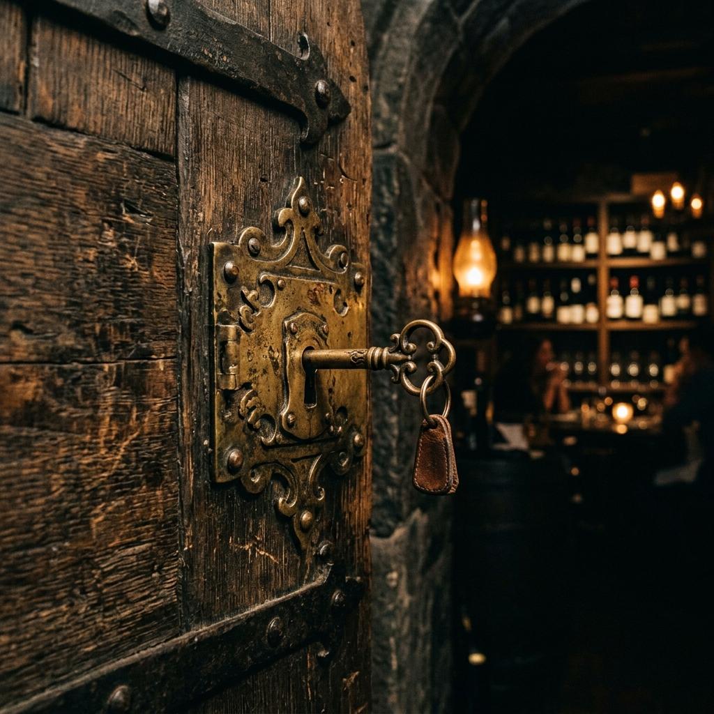 Vintage lock and key